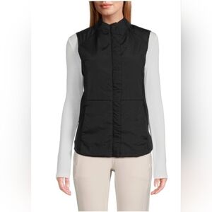 Women's Black Sleeveless JacketSpyderMixed Media Vest Size L NWT